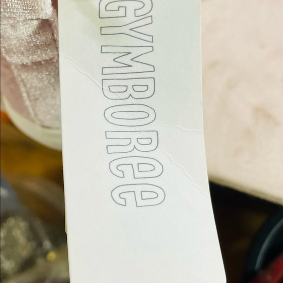 New!! Blush pink velvet hightop velcro toddler  Sz4 running shoes “Gymboree” - Picture 5 of 7